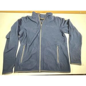 MARMOT Mens Fleece Jacket Top Size L Large BLUE Full Zip Zipper Hand Pockets